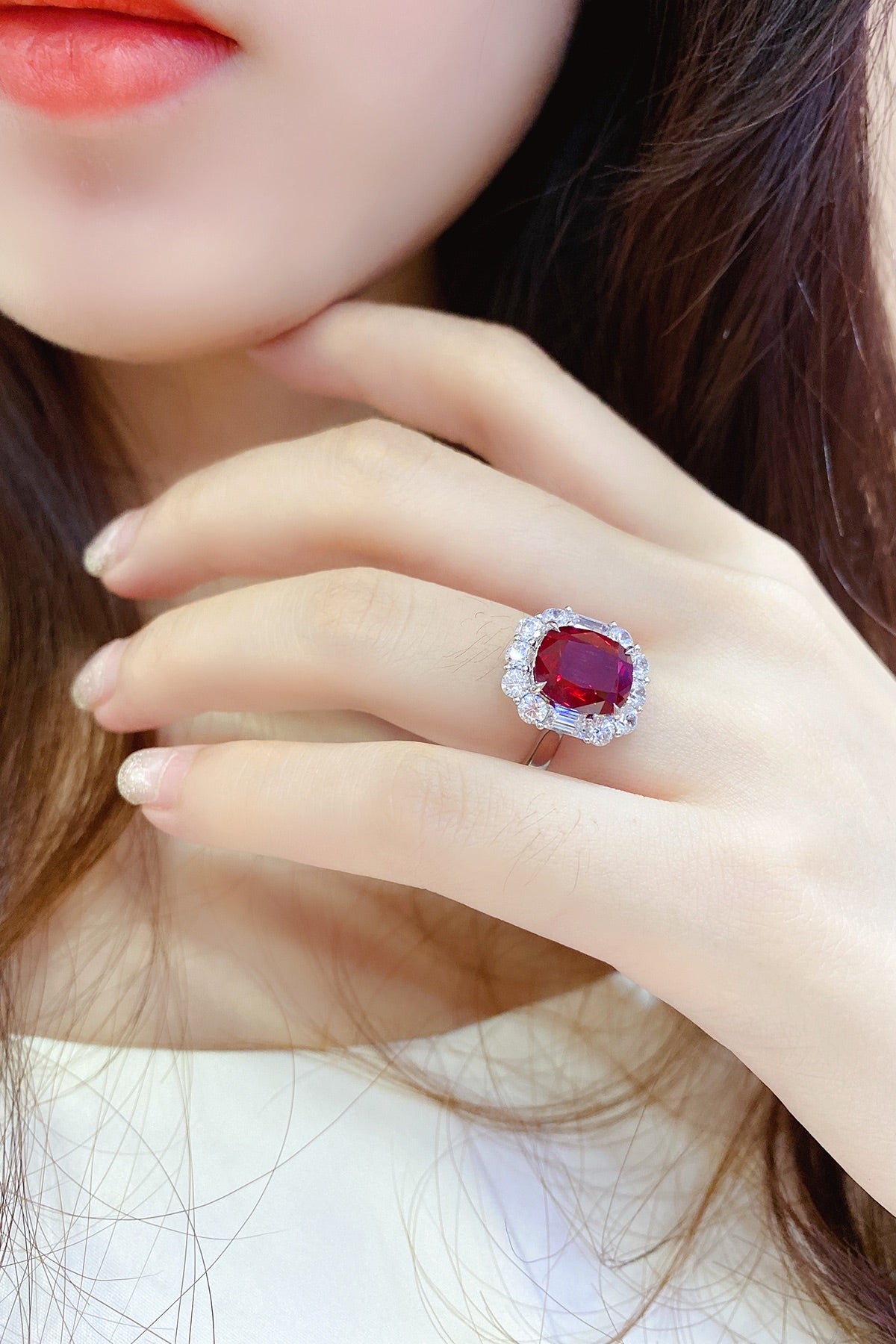 Sterling Silver Lab - Grown Ruby Ring A – JRURR219Y