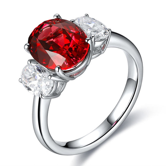 Sterling Silver Lab - Grown Ruby Ring W – JRURR218Y