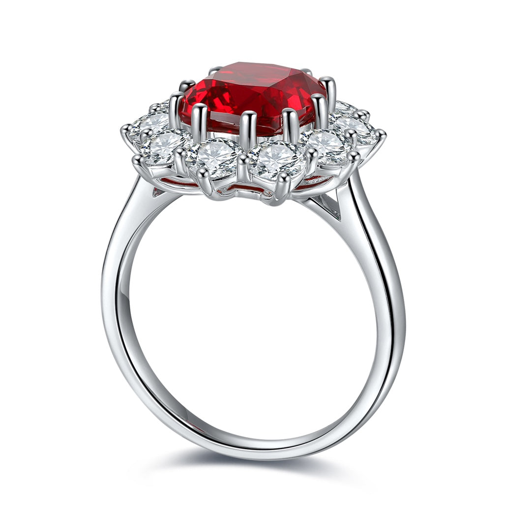 Sterling Silver Lab - Grown Ruby Ring A – JRURR212Y