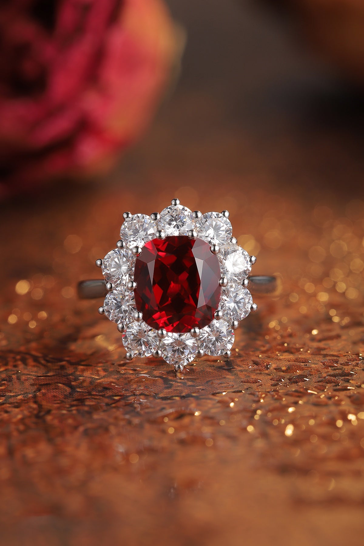 Sterling Silver Lab - Grown Ruby Ring A – JRURR212Y