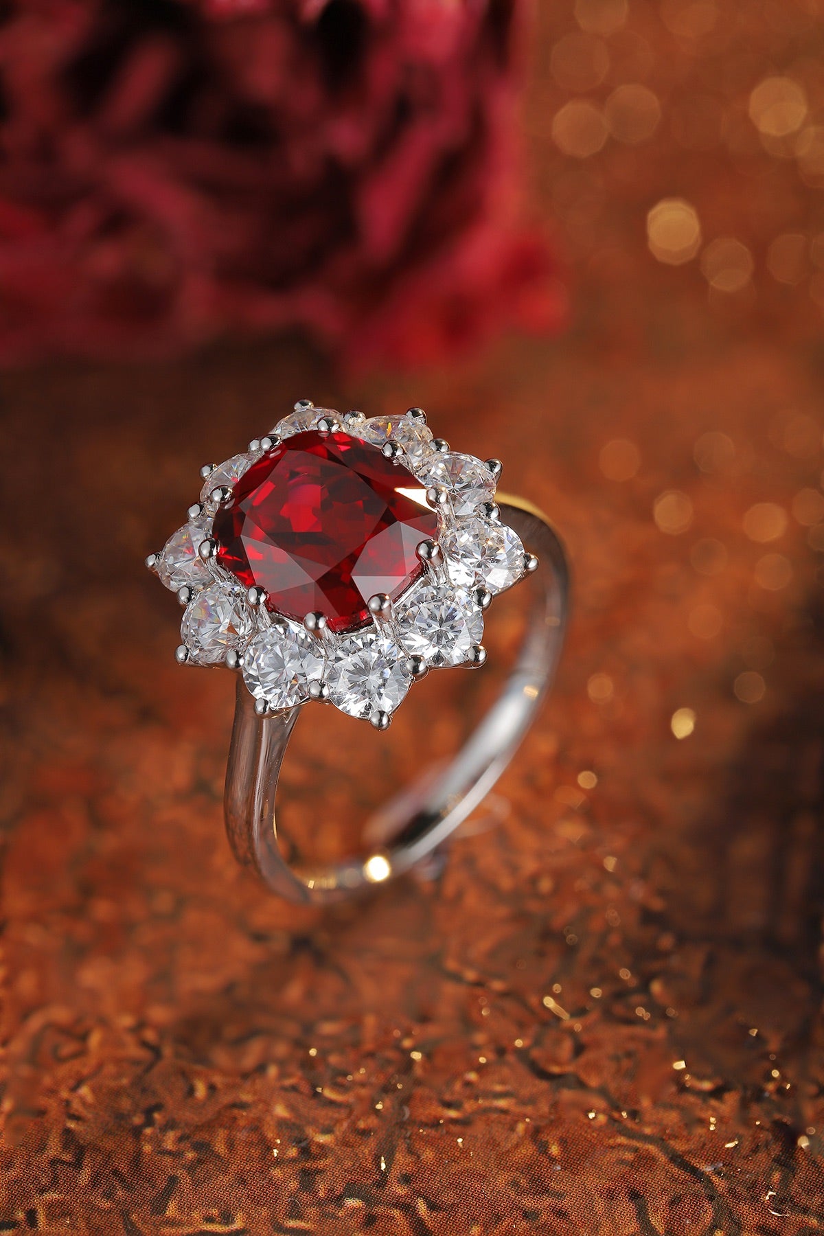 Sterling Silver Lab - Grown Ruby Ring A – JRURR212Y