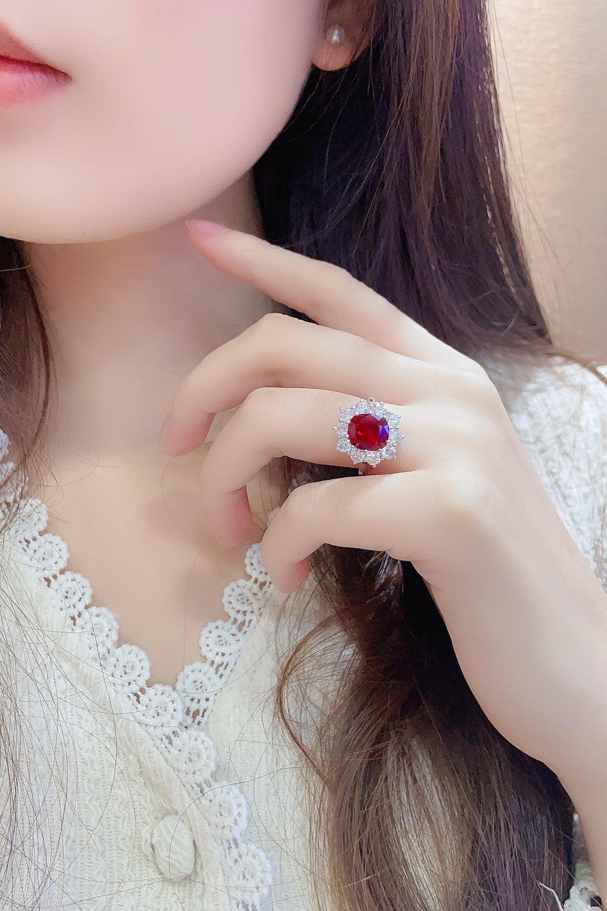 Sterling Silver Lab - Grown Ruby Ring A – JRURR212Y
