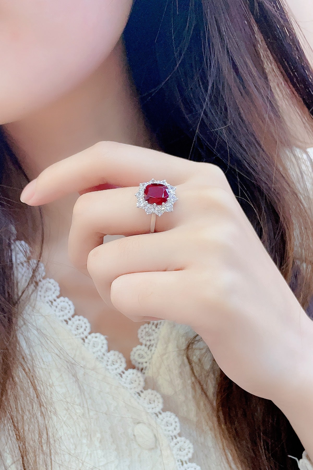 Sterling Silver Lab - Grown Ruby Ring A – JRURR212Y