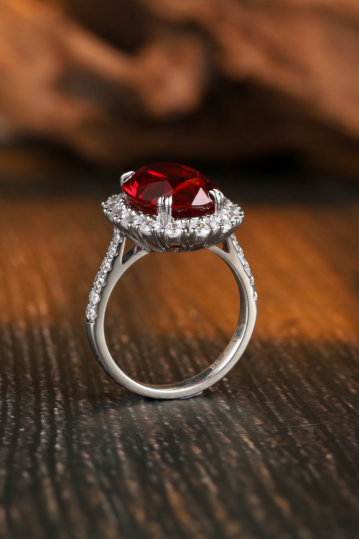 Sterling Silver Lab - Grown Ruby Ring A – JRURR210Y