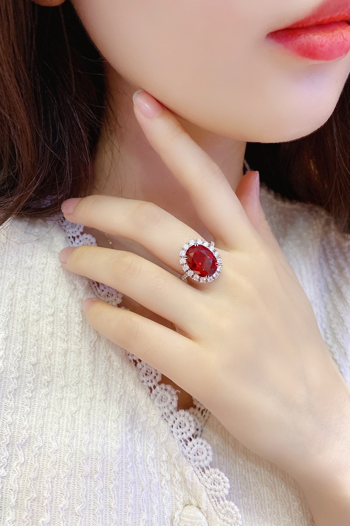 Sterling Silver Lab - Grown Ruby Ring A – JRURR210Y