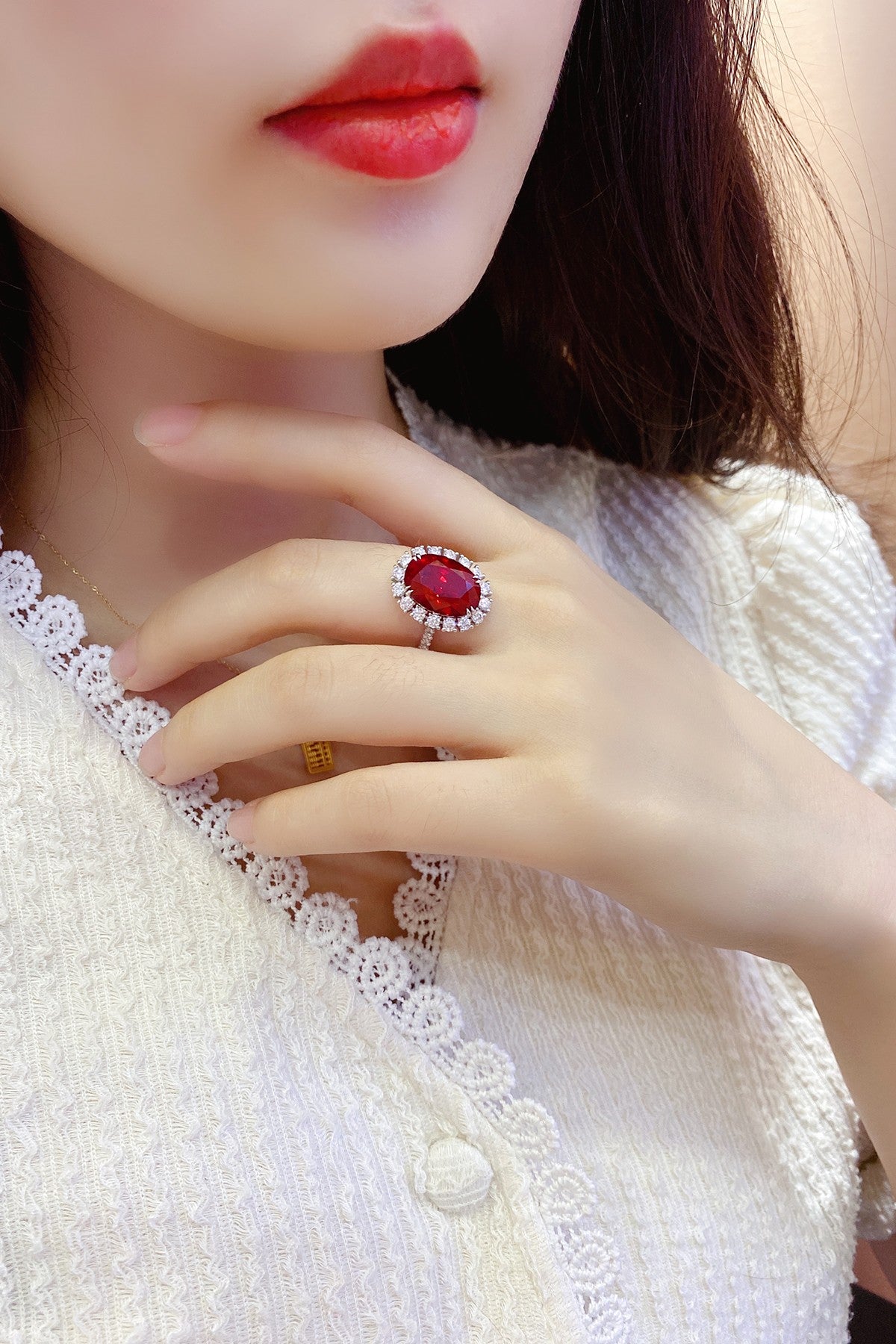 Sterling Silver Lab - Grown Ruby Ring A – JRURR210Y