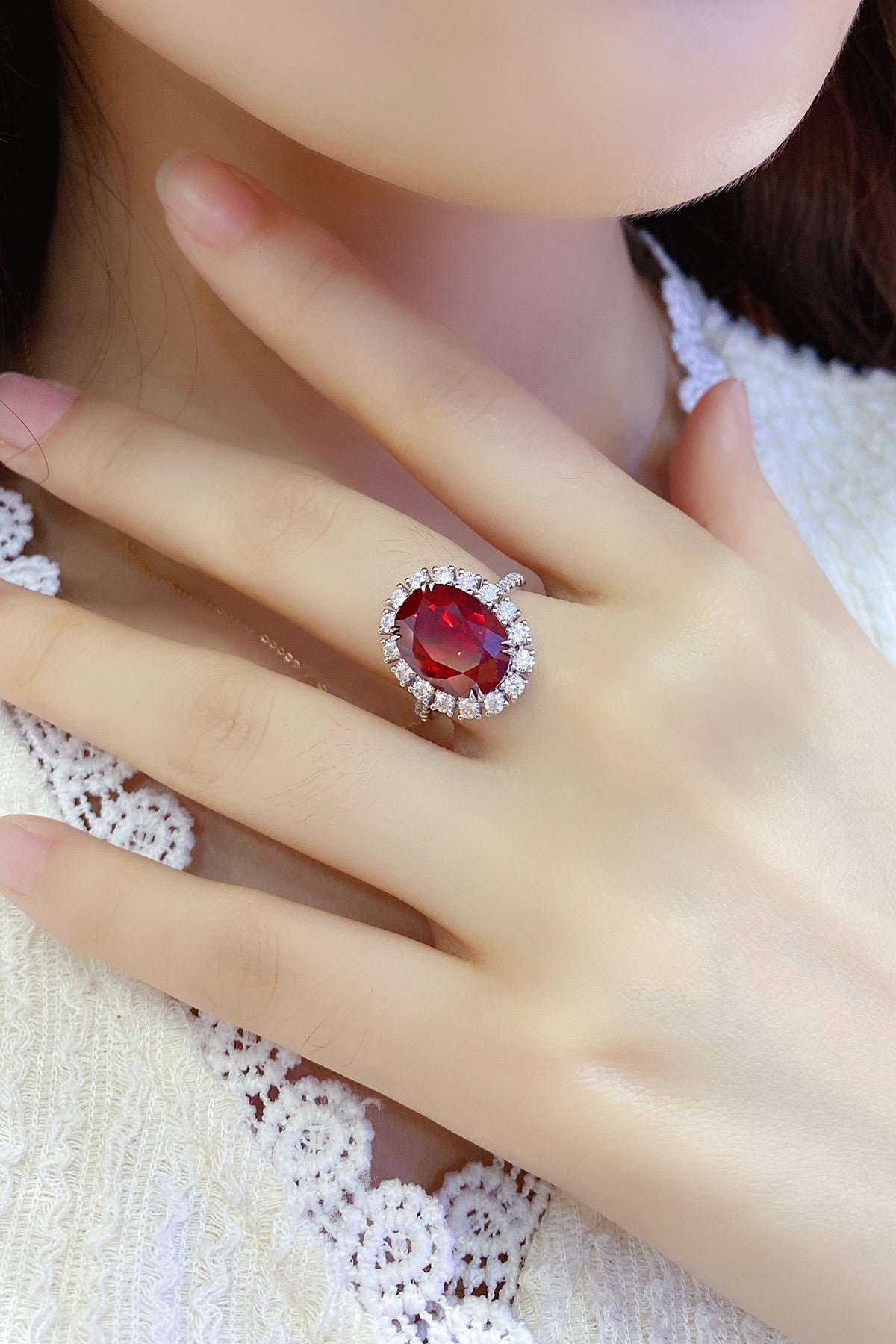 Sterling Silver Lab - Grown Ruby Ring A – JRURR210Y
