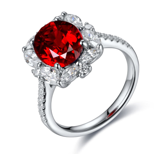 Sterling Silver Lab - Grown Ruby Ring A – JRURR209Y