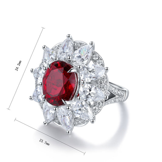 Sterling Silver Lab - Grown Ruby Ring A – JRURR197Y