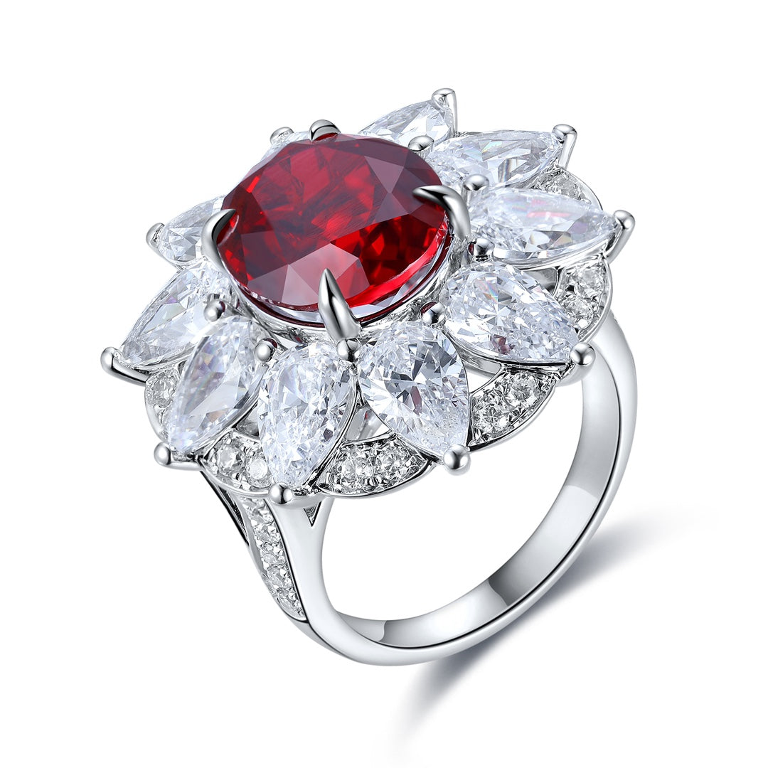 Sterling Silver Lab - Grown Ruby Ring A – JRURR197Y
