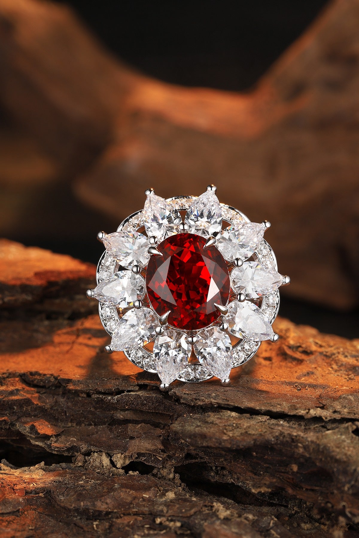 Sterling Silver Lab - Grown Ruby Ring A – JRURR197Y