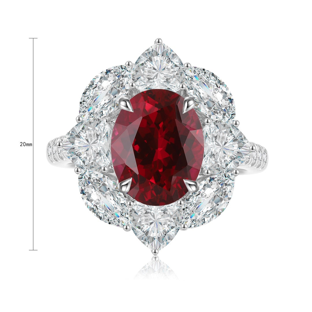 Sterling Silver Lab - Grown Ruby Ring A – JRURR185Y
