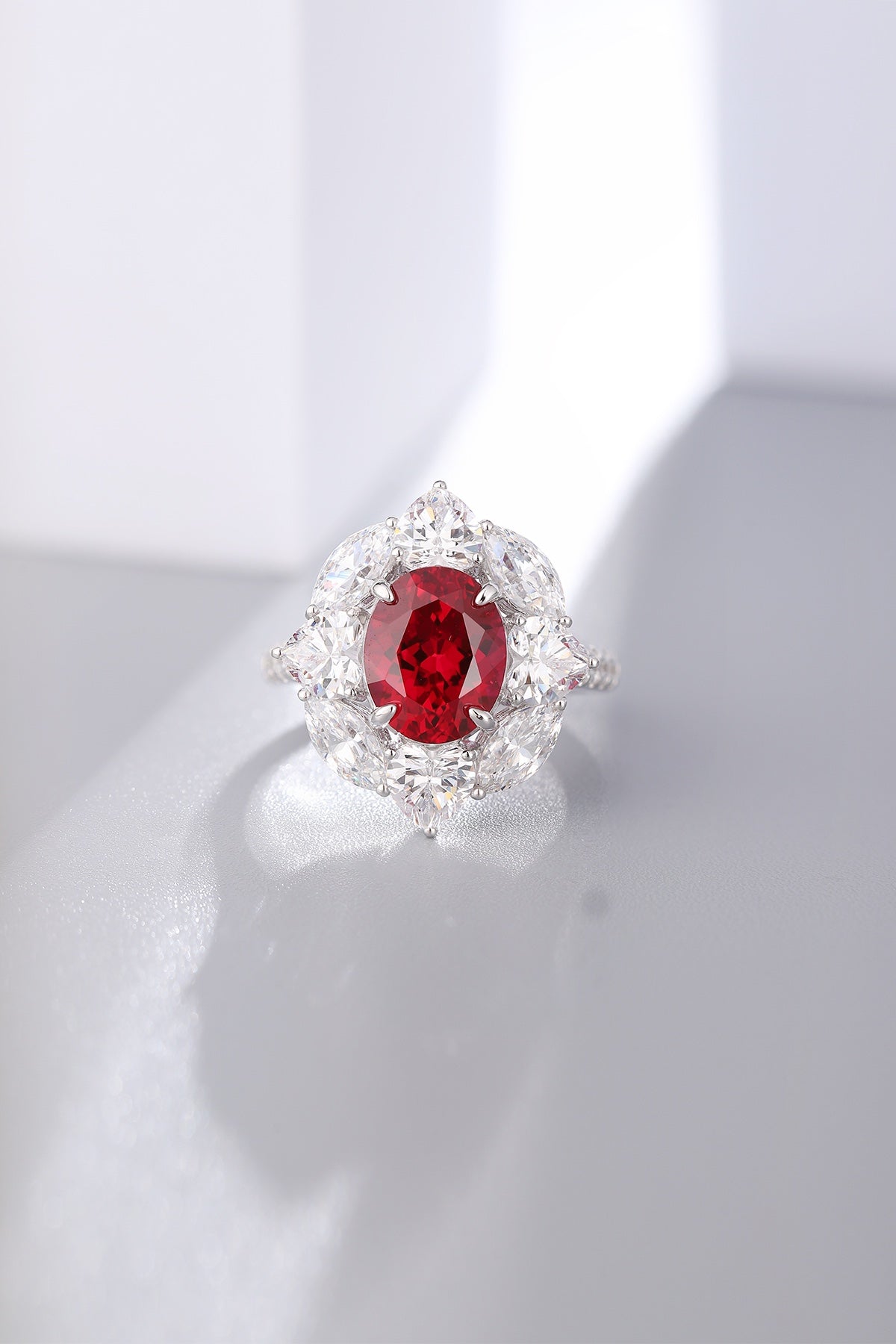 Sterling Silver Lab - Grown Ruby Ring A – JRURR185Y