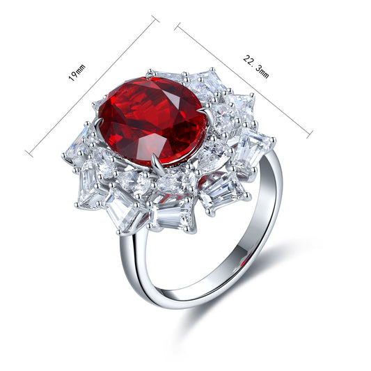 Sterling Silver Lab - Grown Ruby Ring A – JRURR150Y