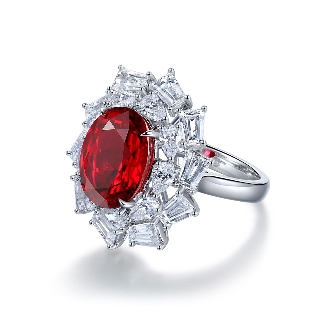 Sterling Silver Lab - Grown Ruby Ring A – JRURR150Y