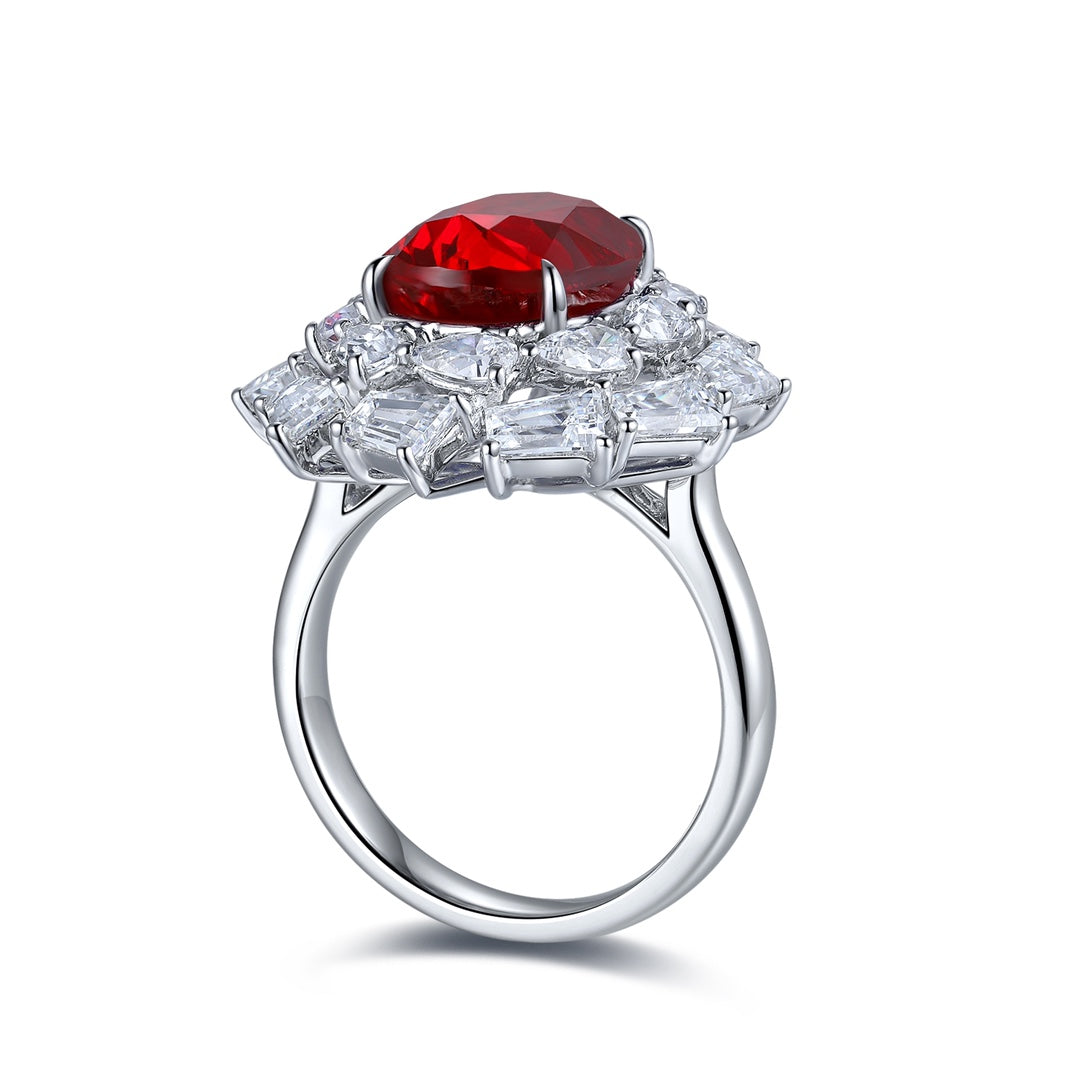 Sterling Silver Lab - Grown Ruby Ring A – JRURR150Y