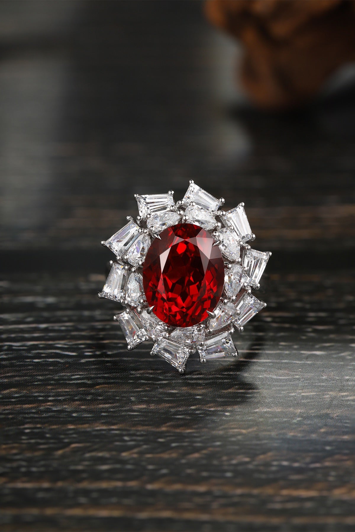 Sterling Silver Lab - Grown Ruby Ring A – JRURR150Y