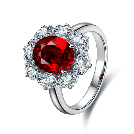 Sterling Silver Lab - Grown Ruby Ring A – JRURR139Y