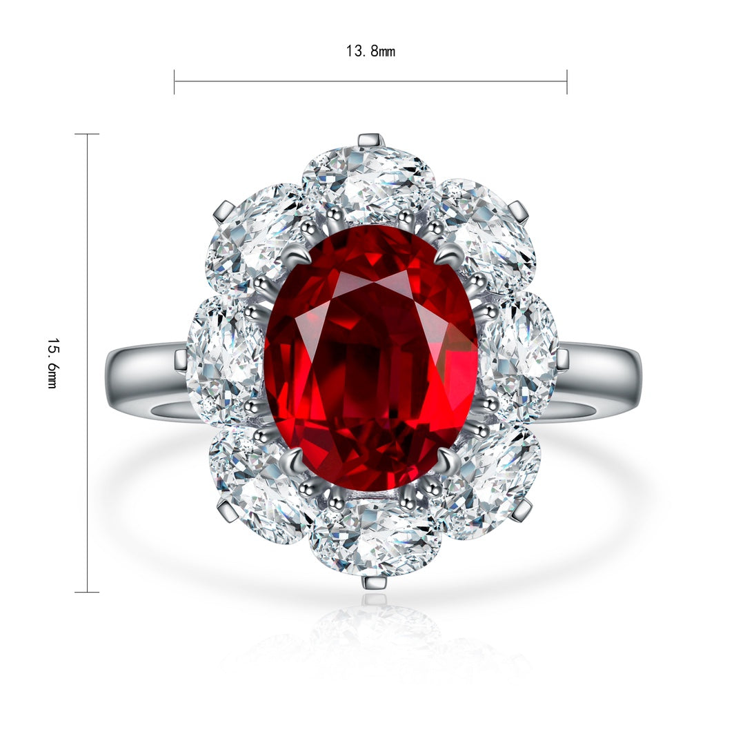 Sterling Silver Lab - Grown Ruby Ring A – JRURR139Y