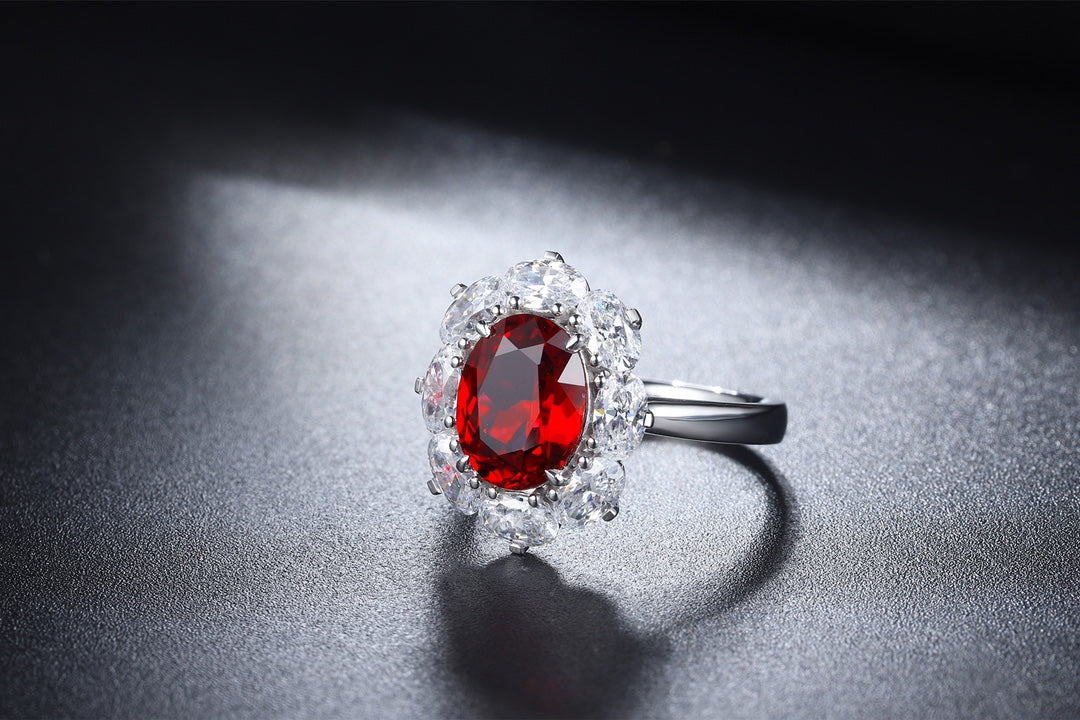 Sterling Silver Lab - Grown Ruby Ring A – JRURR139Y