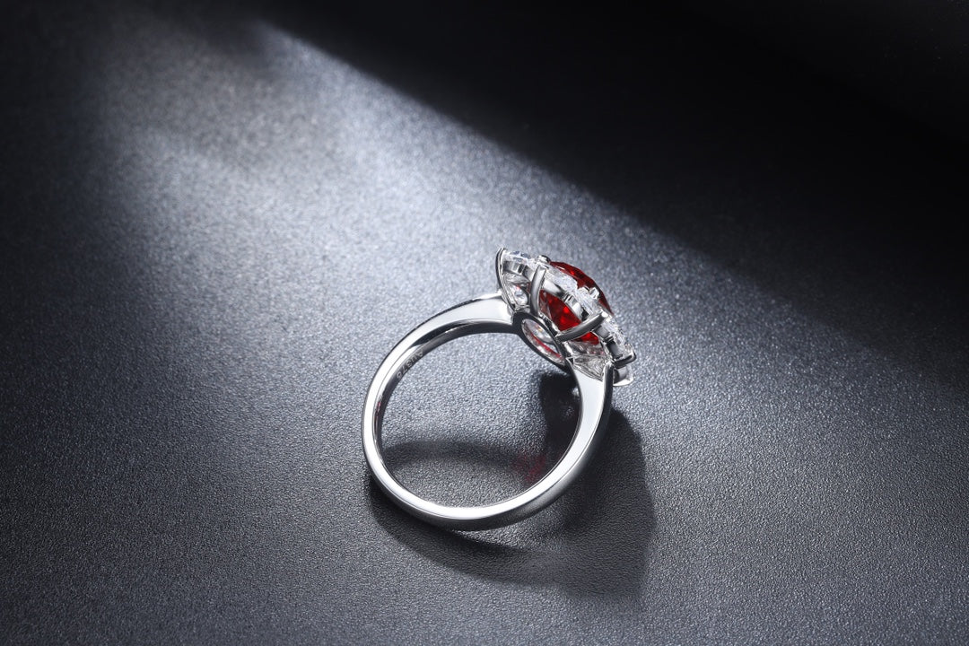 Sterling Silver Lab - Grown Ruby Ring A – JRURR139Y