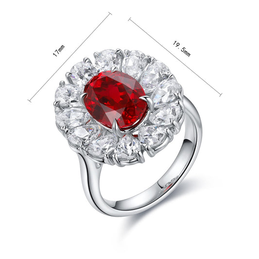 Sterling Silver Lab - Grown Ruby Ring A – JRURR138Y