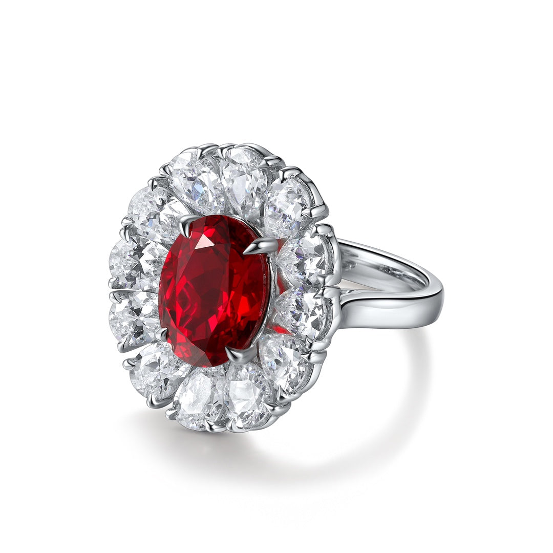 Sterling Silver Lab - Grown Ruby Ring A – JRURR138Y