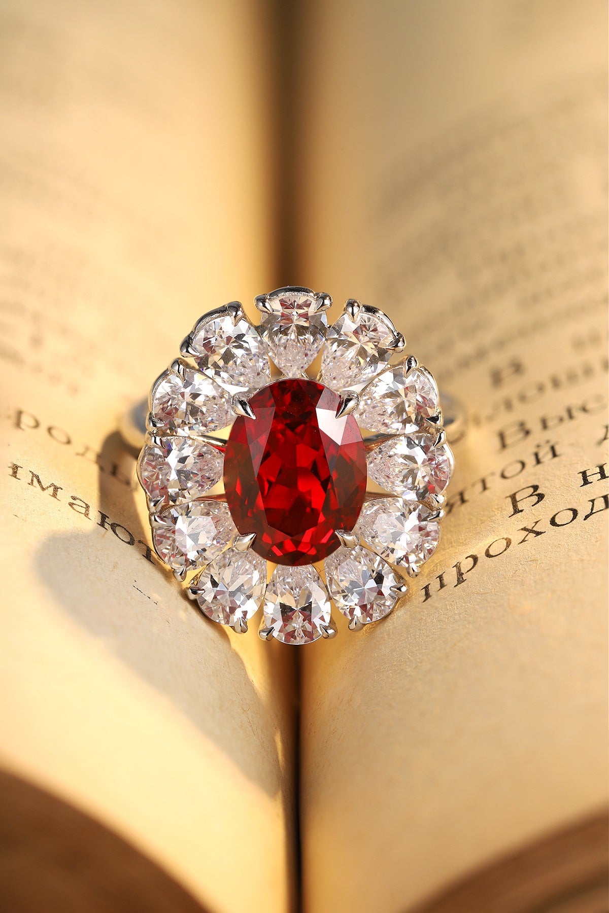 Sterling Silver Lab - Grown Ruby Ring A – JRURR138Y