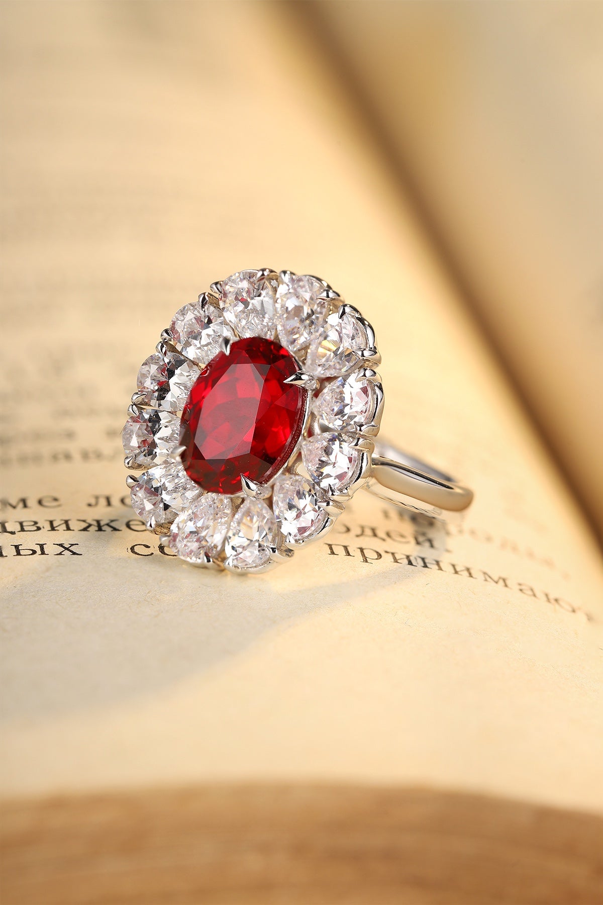 Sterling Silver Lab - Grown Ruby Ring A – JRURR138Y