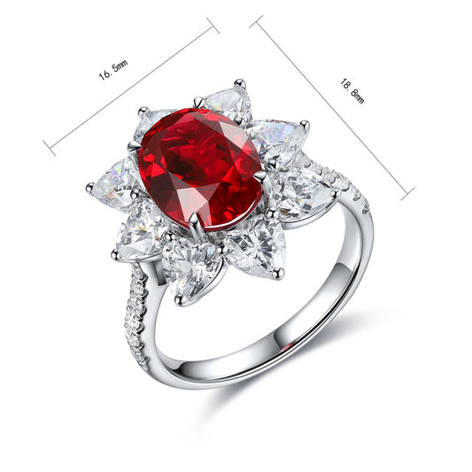 Sterling Silver Lab - Grown Ruby Ring A – JRURR137Y