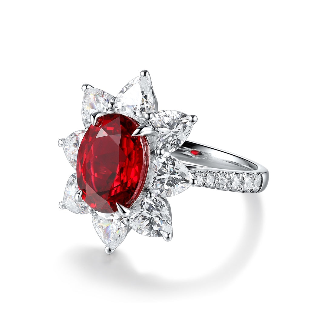 Sterling Silver Lab - Grown Ruby Ring A – JRURR137Y