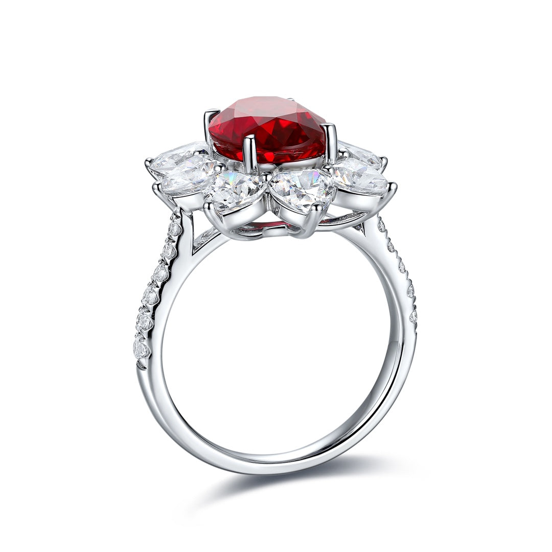 Sterling Silver Lab - Grown Ruby Ring A – JRURR137Y