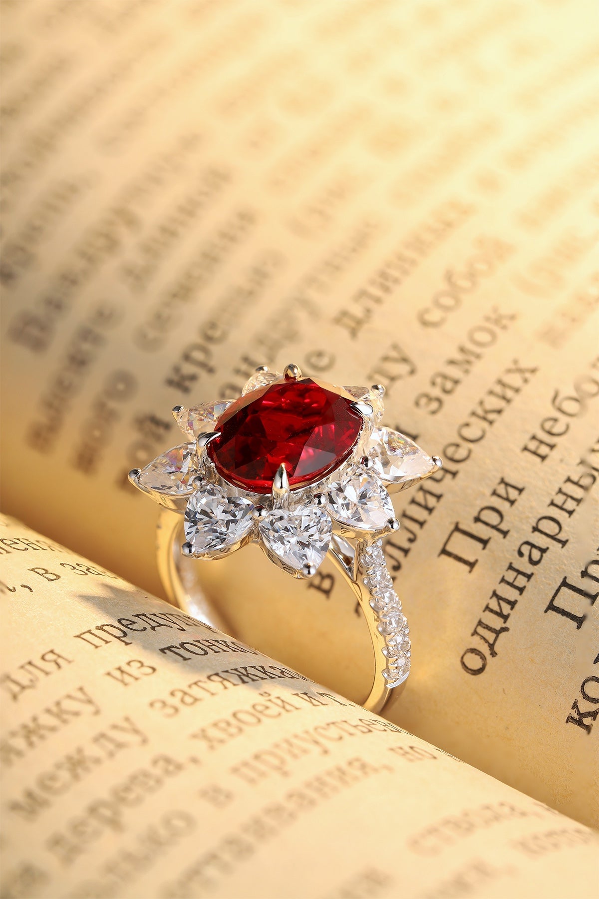 Sterling Silver Lab - Grown Ruby Ring A – JRURR137Y
