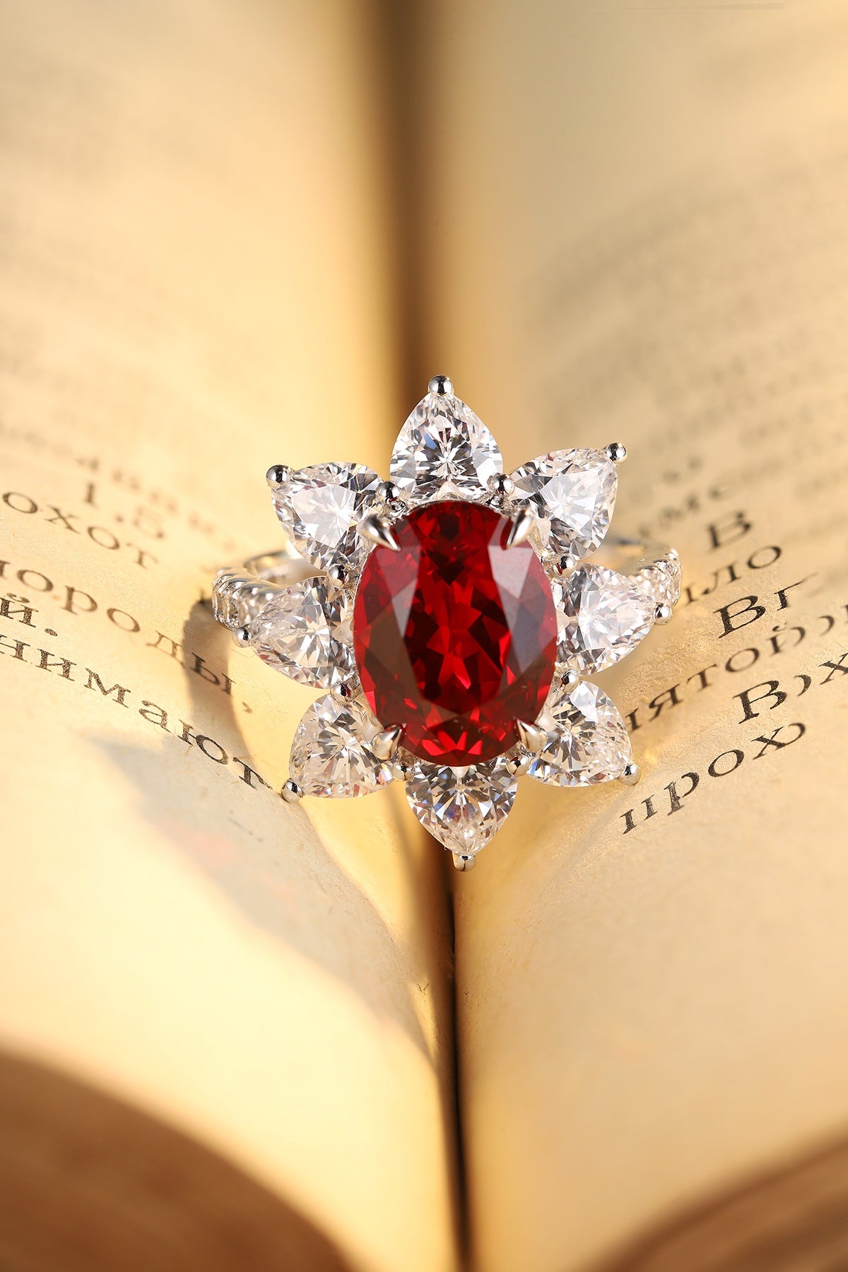 Sterling Silver Lab - Grown Ruby Ring A – JRURR137Y