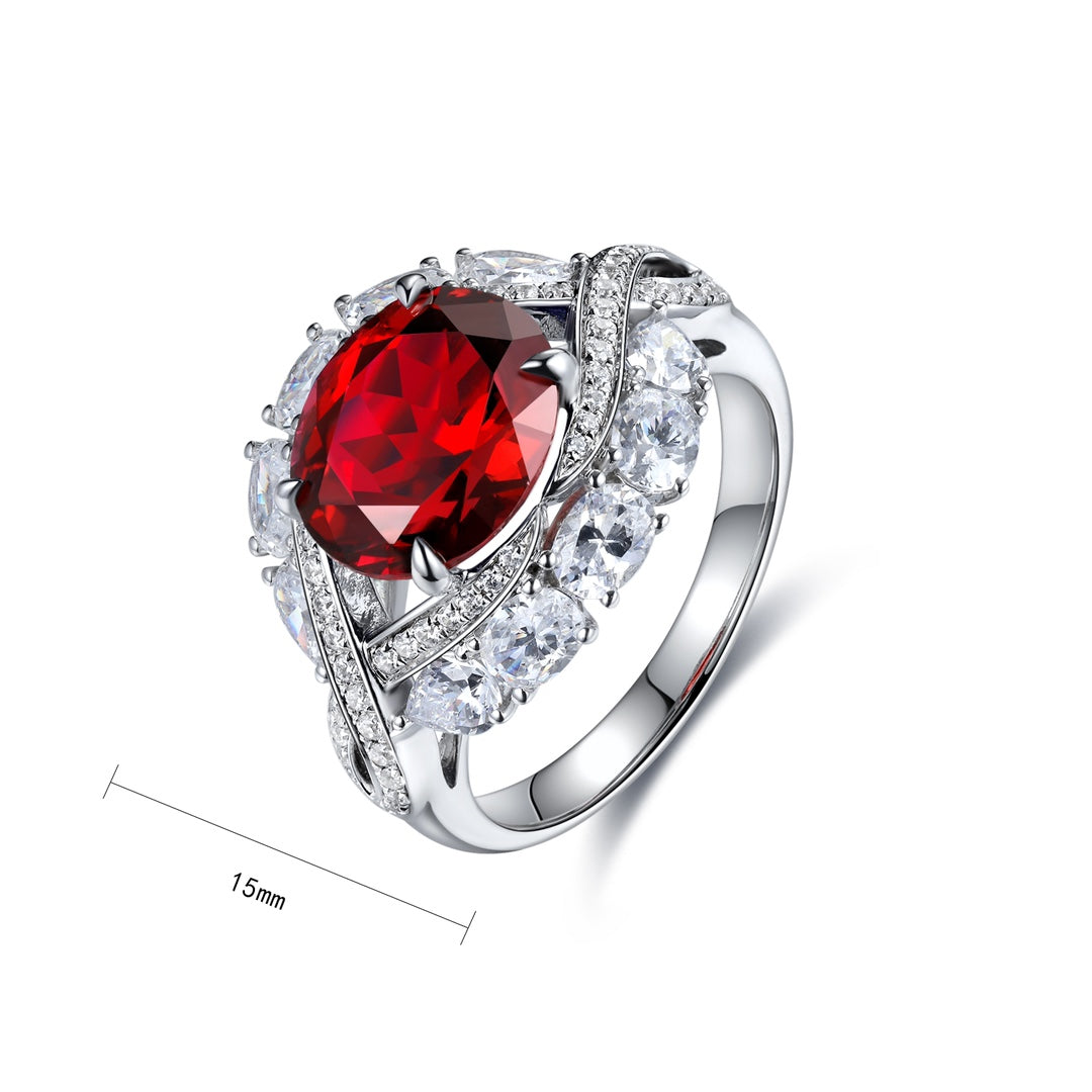 Sterling Silver Lab - Grown Ruby Ring W – JRURR123Y