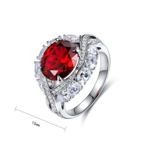 Sterling Silver Lab - Grown Ruby Ring W – JRURR123Y