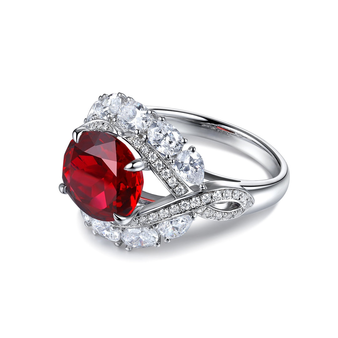Sterling Silver Lab - Grown Ruby Ring W – JRURR123Y