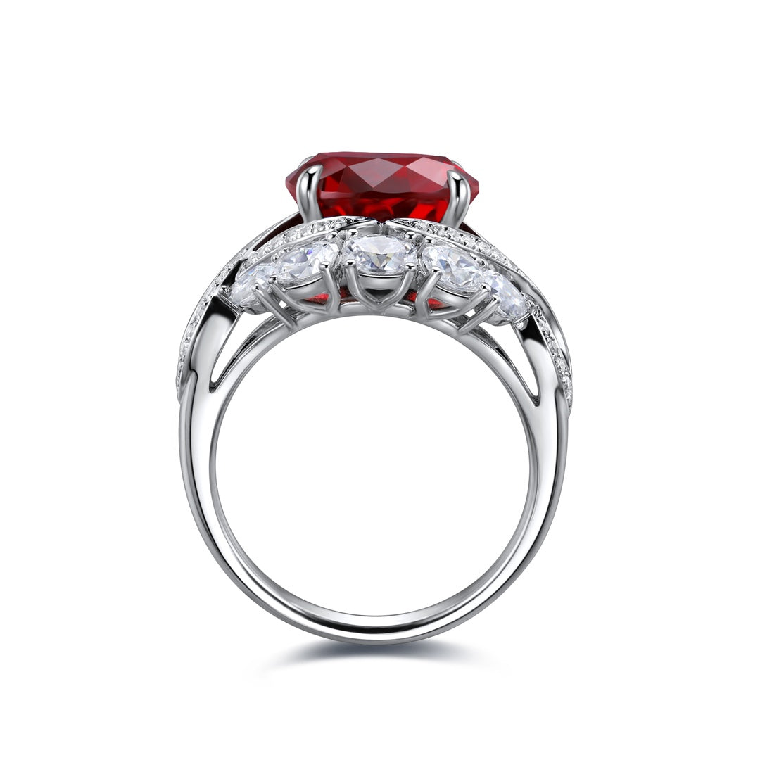 Sterling Silver Lab - Grown Ruby Ring W – JRURR123Y