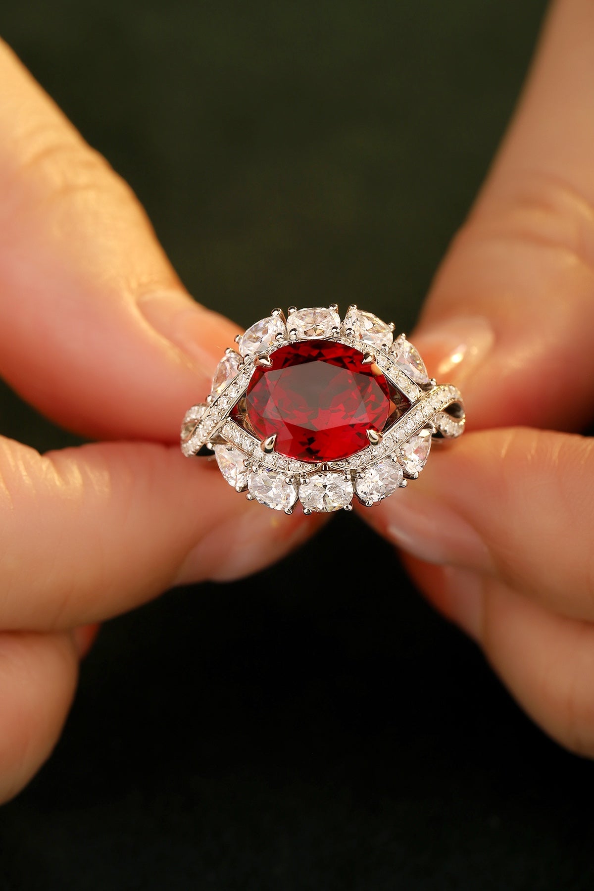 Sterling Silver Lab - Grown Ruby Ring W – JRURR123Y