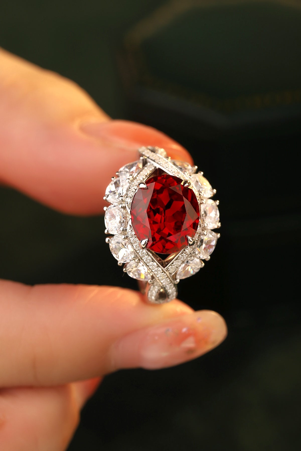 Sterling Silver Lab - Grown Ruby Ring W – JRURR123Y