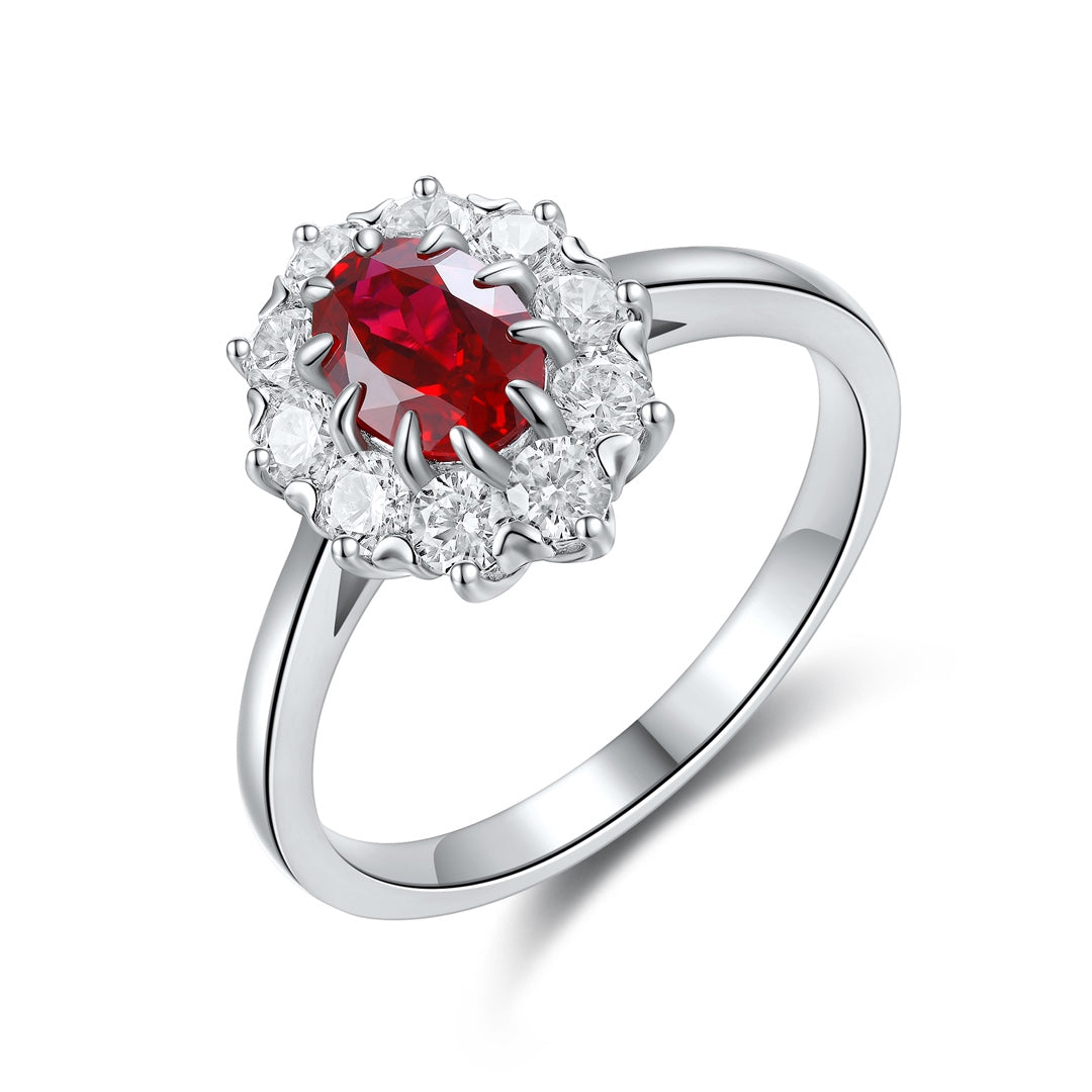 Sterling Silver Lab - Grown Ruby Ring A – JRURR119Y