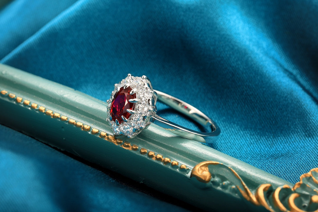 Sterling Silver Lab - Grown Ruby Ring A – JRURR119Y