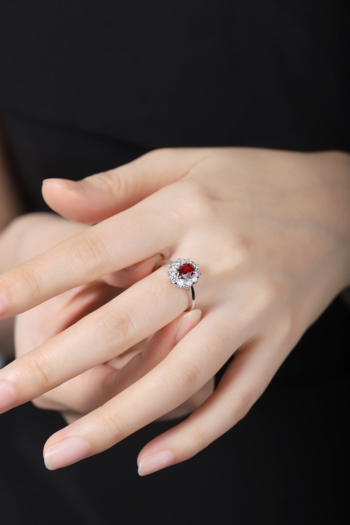 Sterling Silver Lab - Grown Ruby Ring A – JRURR119Y