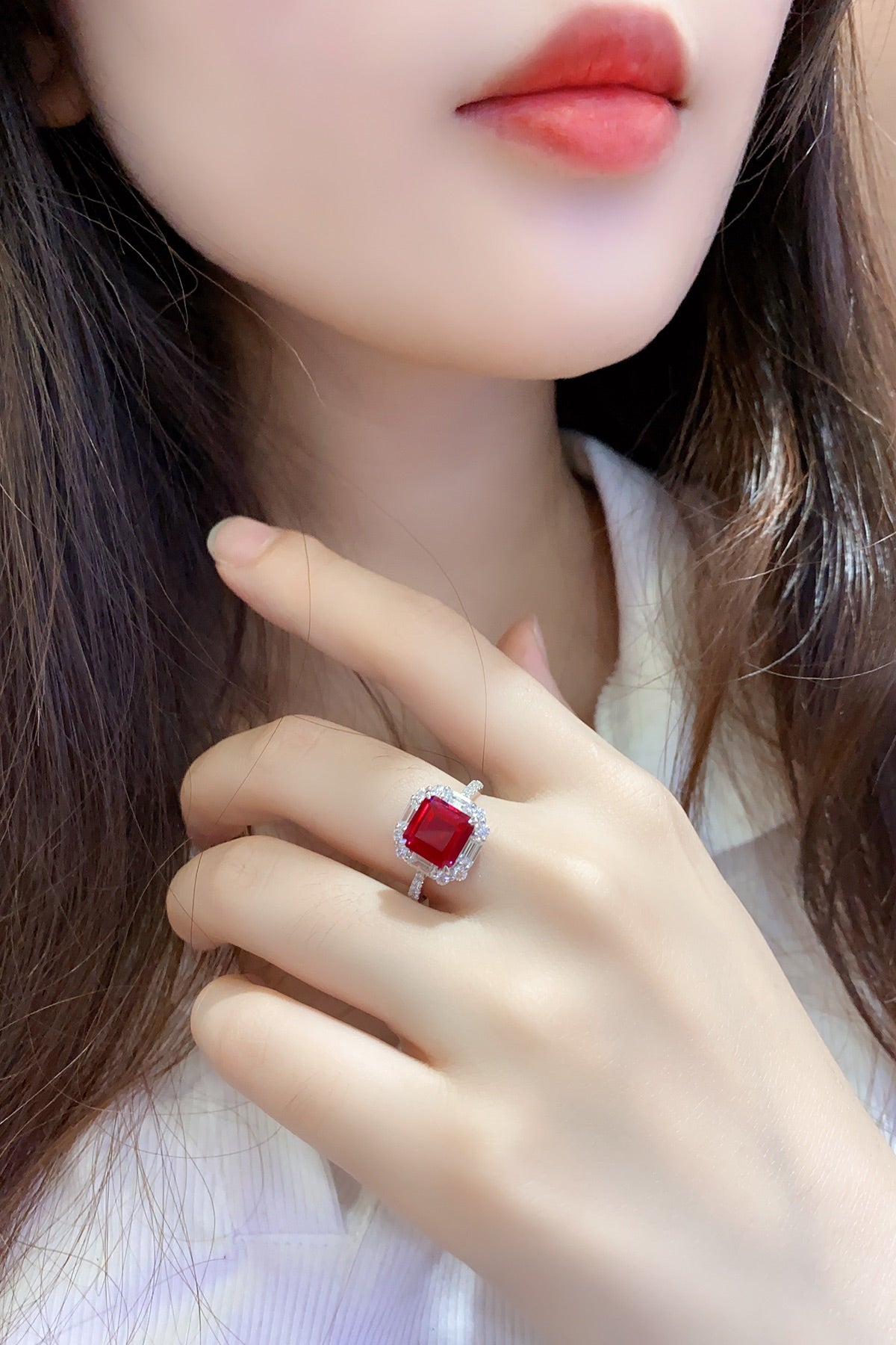 Sterling Silver Lab - Grown Ruby Ring A – JRURR116Y