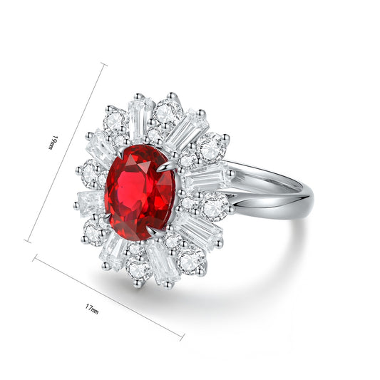 Sterling Silver Lab - Grown Ruby Ring A – JRURR106Y
