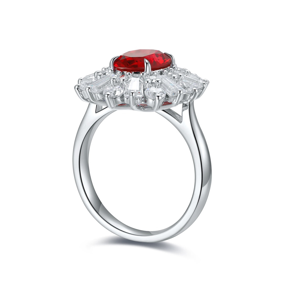 Sterling Silver Lab - Grown Ruby Ring A – JRURR106Y