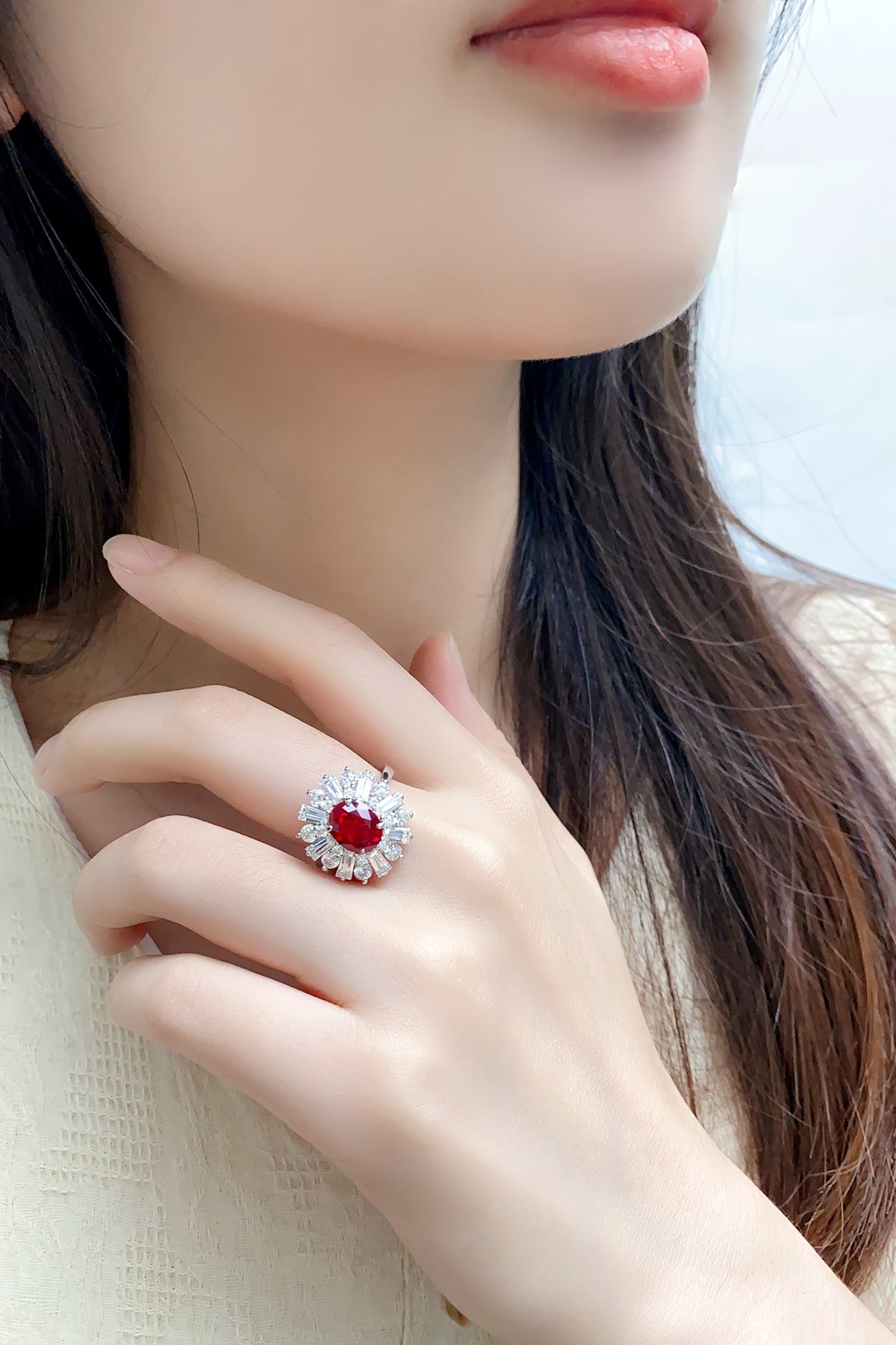 Sterling Silver Lab - Grown Ruby Ring A – JRURR106Y