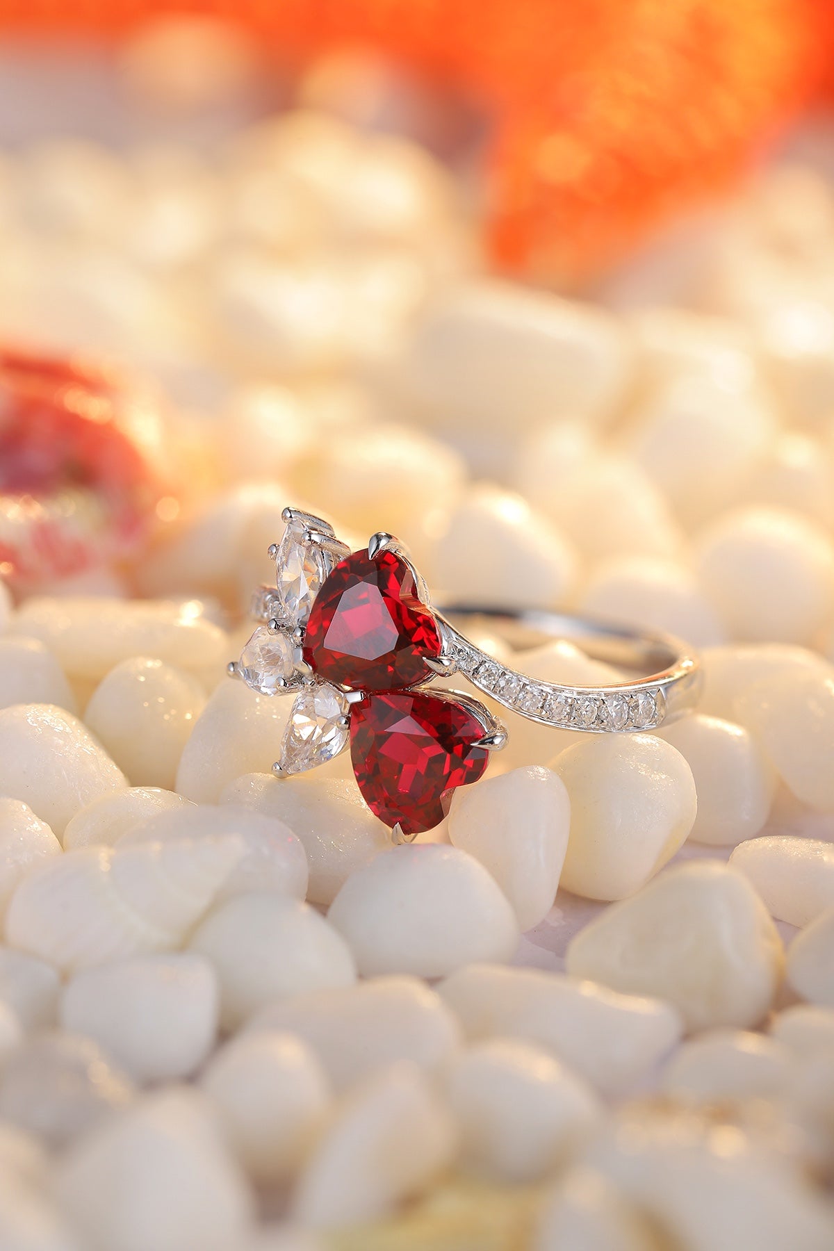 Sterling Silver Lab - Grown Ruby Ring A – JRURR088Y