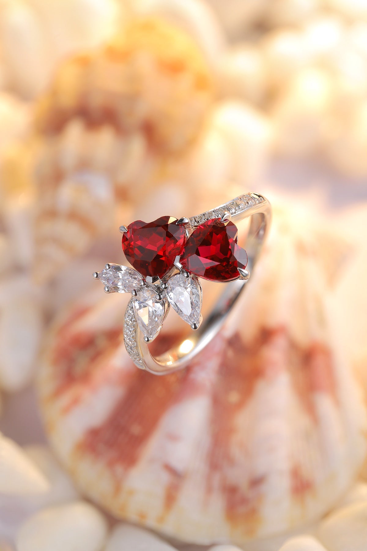 Sterling Silver Lab - Grown Ruby Ring A – JRURR088Y
