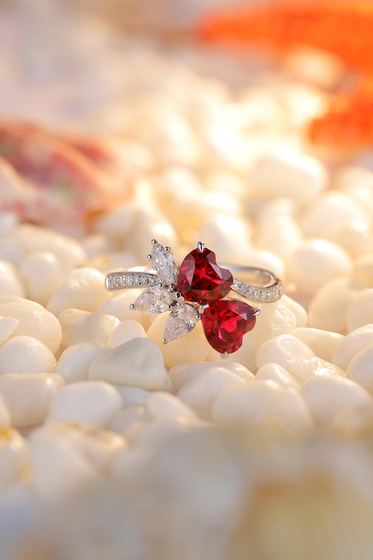Sterling Silver Lab - Grown Ruby Ring A – JRURR088Y